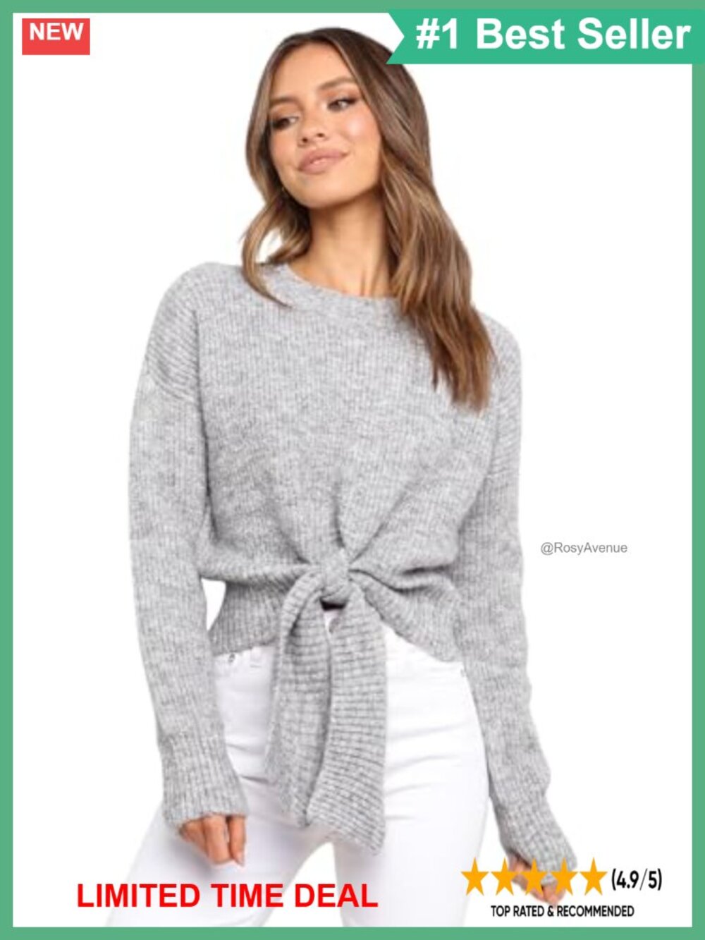 Petal & Pup Captivate Knit Sweater Pullover Crew Neck Long Sleeve